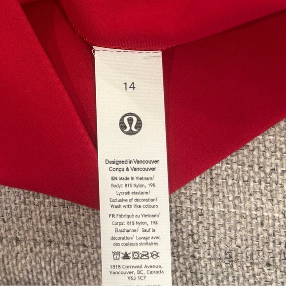 NWT Lululemon Align High Rise Shorts 4" In Dark Red Size 14 - Picture 5 of 6